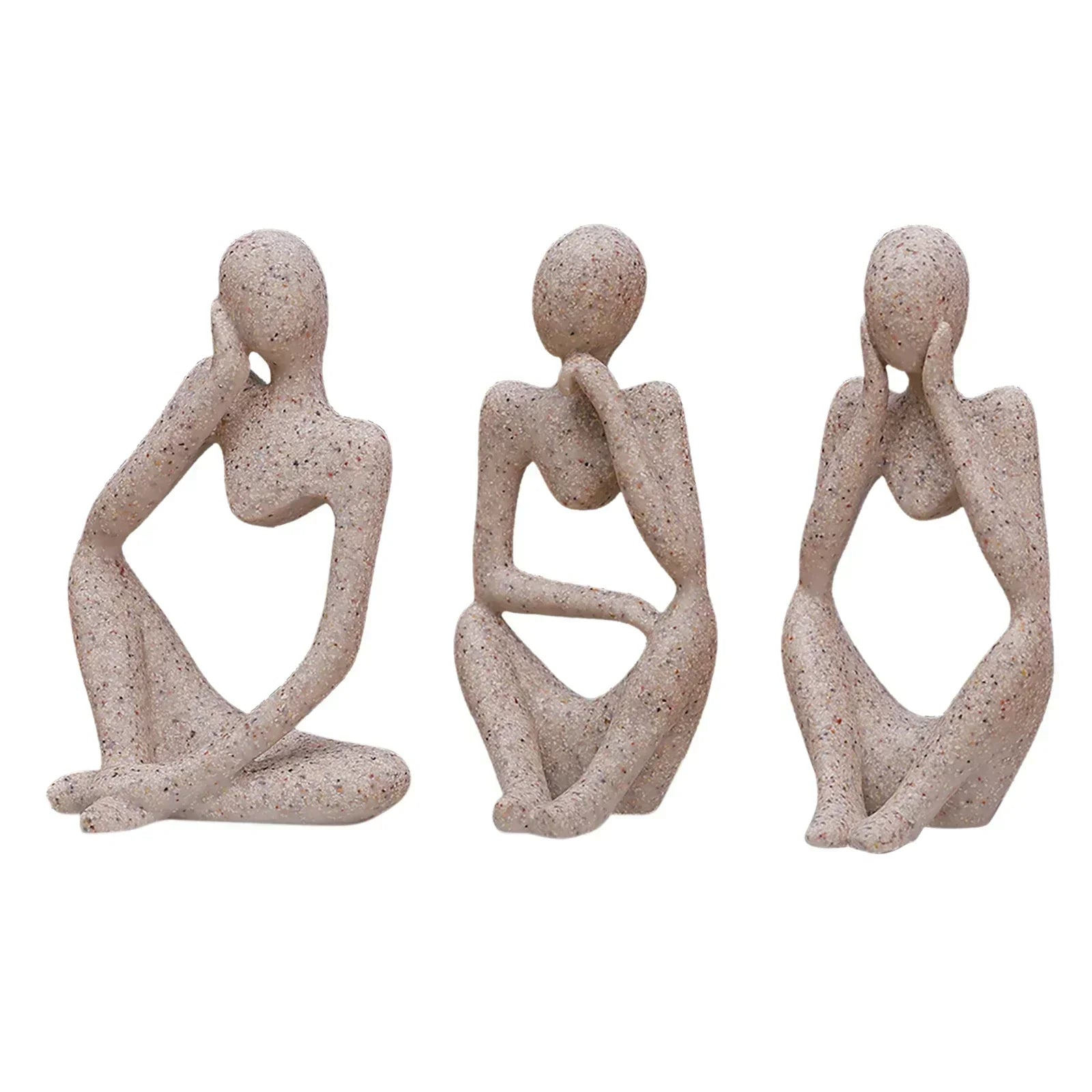 2025 Abstract Resin Sculpture Set - 3-Piece Modern Art Decor