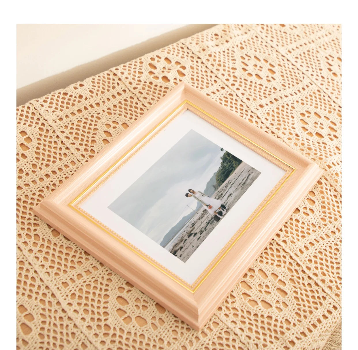 Wooden Photo Frame Stand for Kids, Picture Wall Hanging, Living Room Decor
