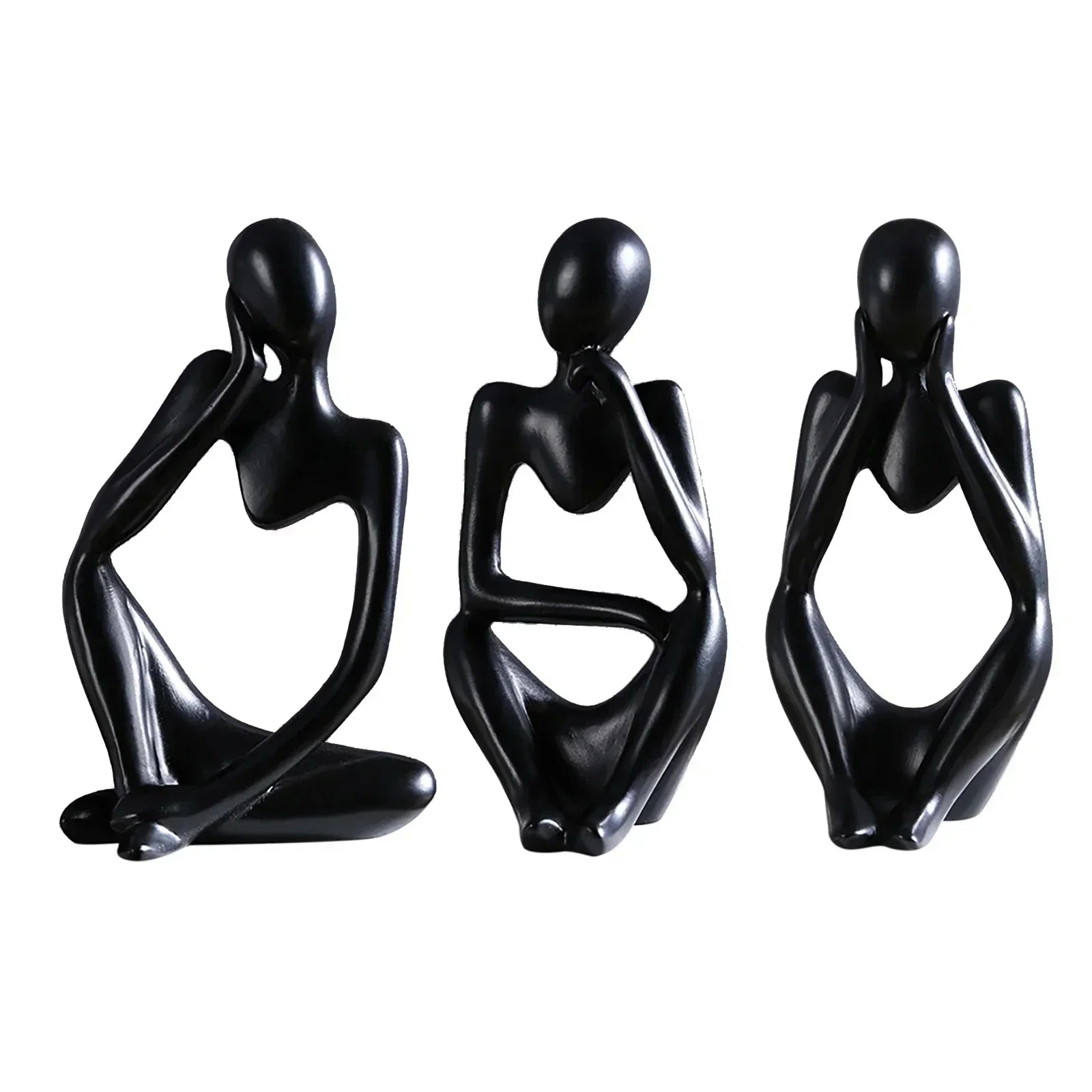2025 Abstract Resin Sculpture Set - 3-Piece Modern Art Decor