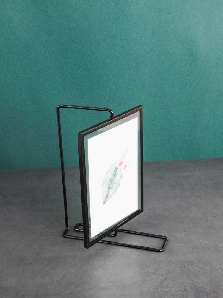 Two Side Rotatable Metal Photo Frame 8" wedding decor Photo Frames photo Frame