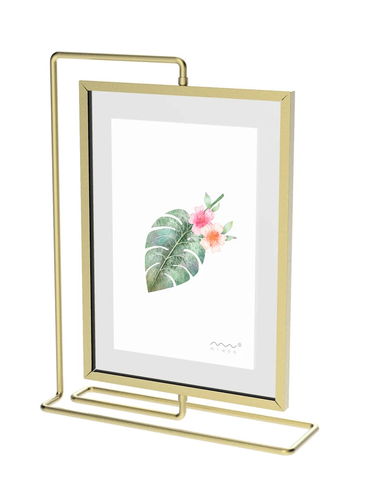 Two Side Rotatable Metal Photo Frame 8" wedding decor Photo Frames photo Frame