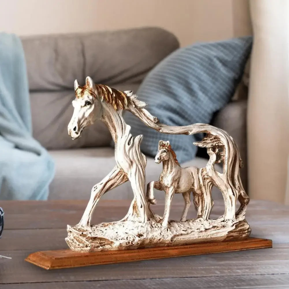 Horse Sculpture Resin Indian Galloping Horse Statue Home Decoration Desktop Decoration Animal Figurines
