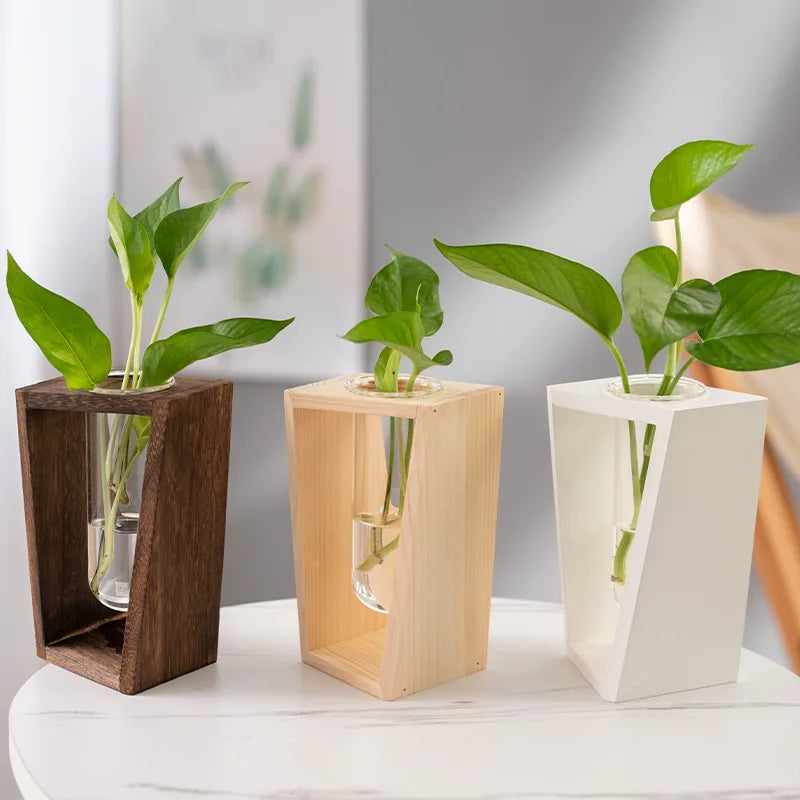 New wooden vase, hydroponic flower arrangement decoration ornament,