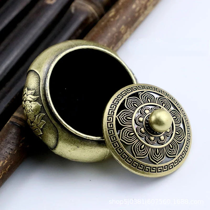 Buddhist Utensils Incense Burner Lotus Incense Censer Archaic Copper Alloy Sandalwood House Furnishings Home Office Decoration
