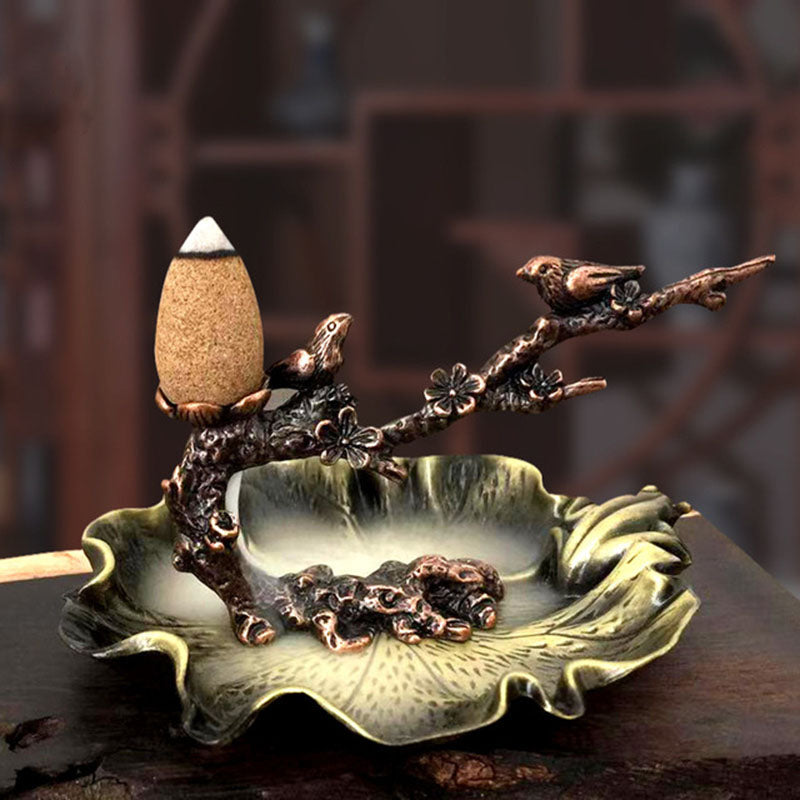 Incense Burner Aroma Burner Creative Lotus Bunrer Cones Backflow Incense Holder