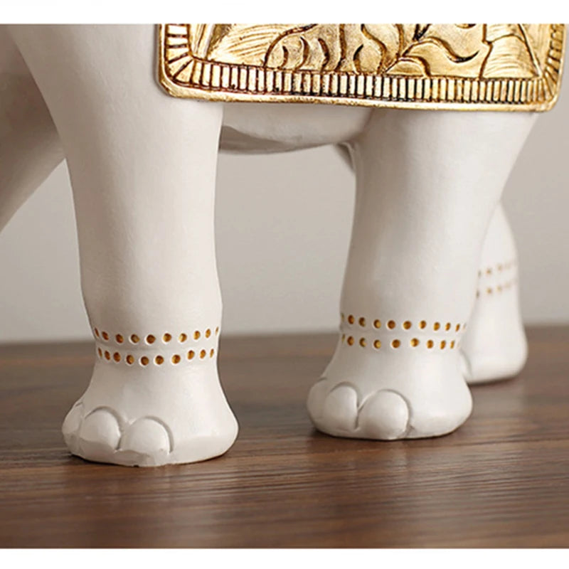 Resin Elephant Statue Elephant Figurine Sculpture Shelf Room Desk Table
