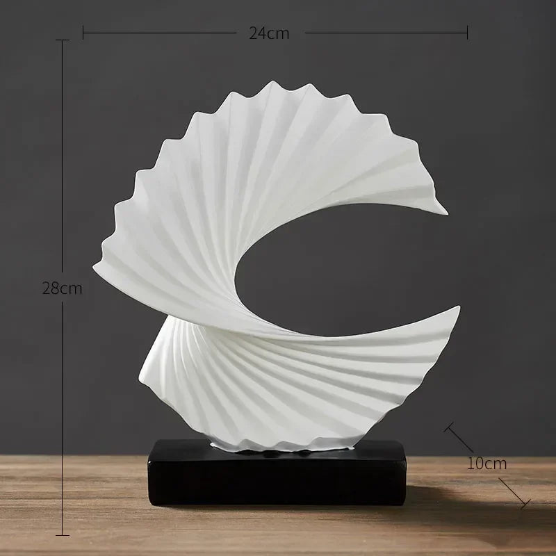 Modern Decor Abstract Sculpture Resin Sculptur Art Golden Statue