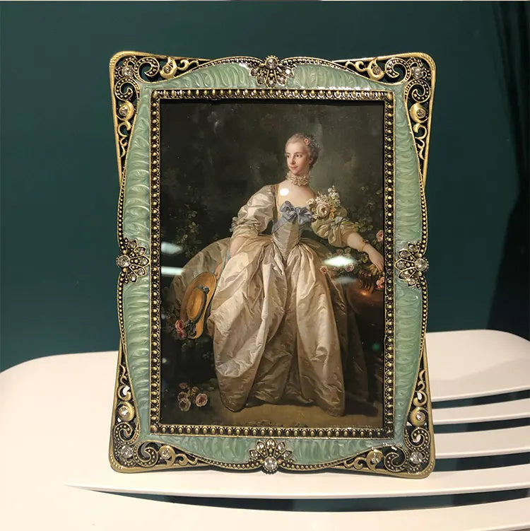 Bronze Green Metal Photo Frame, Creative Pictures Frame,