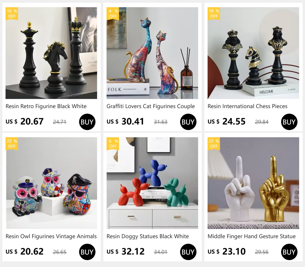 Resin Horse Statues Graffiti Animals Sculptures Handmade Art Crafts Home