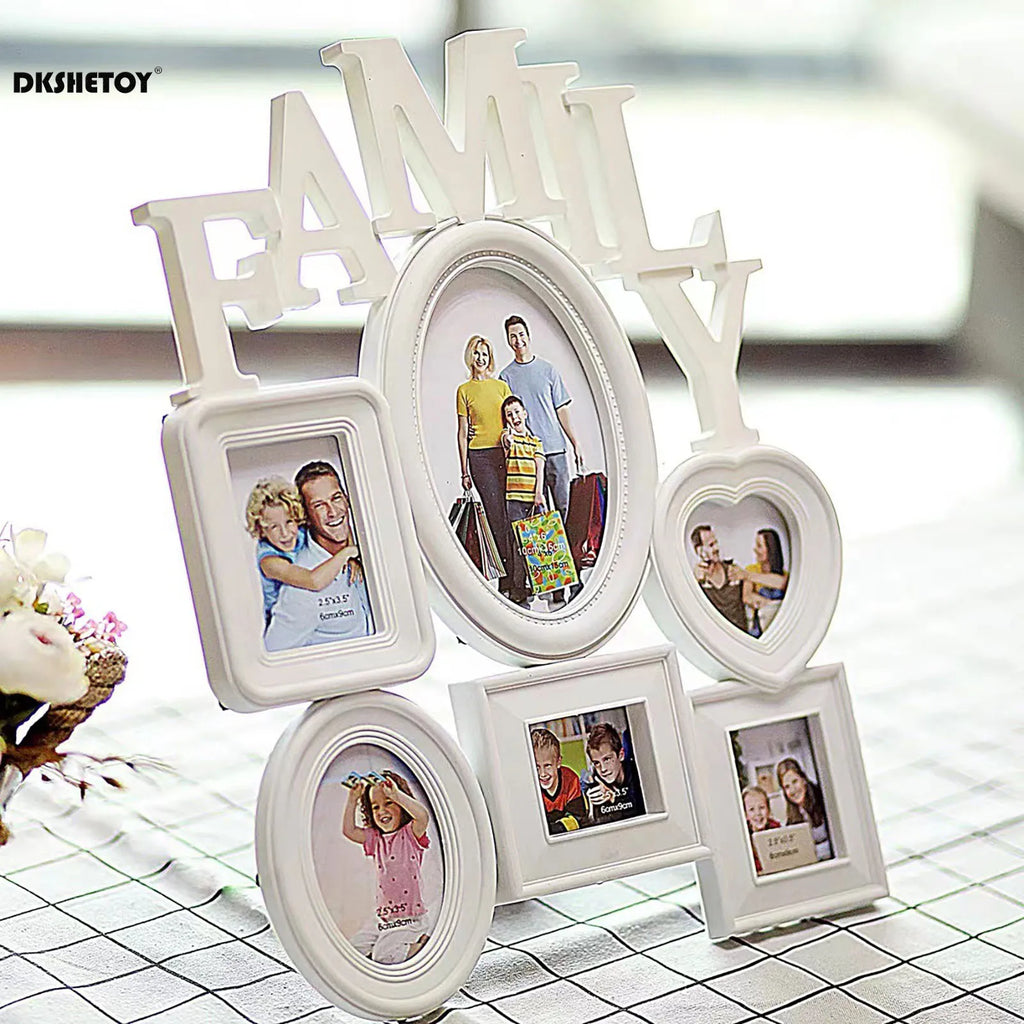 6 Pictures Family Photo Frames Wall Decor Wall Mount Photo Frame