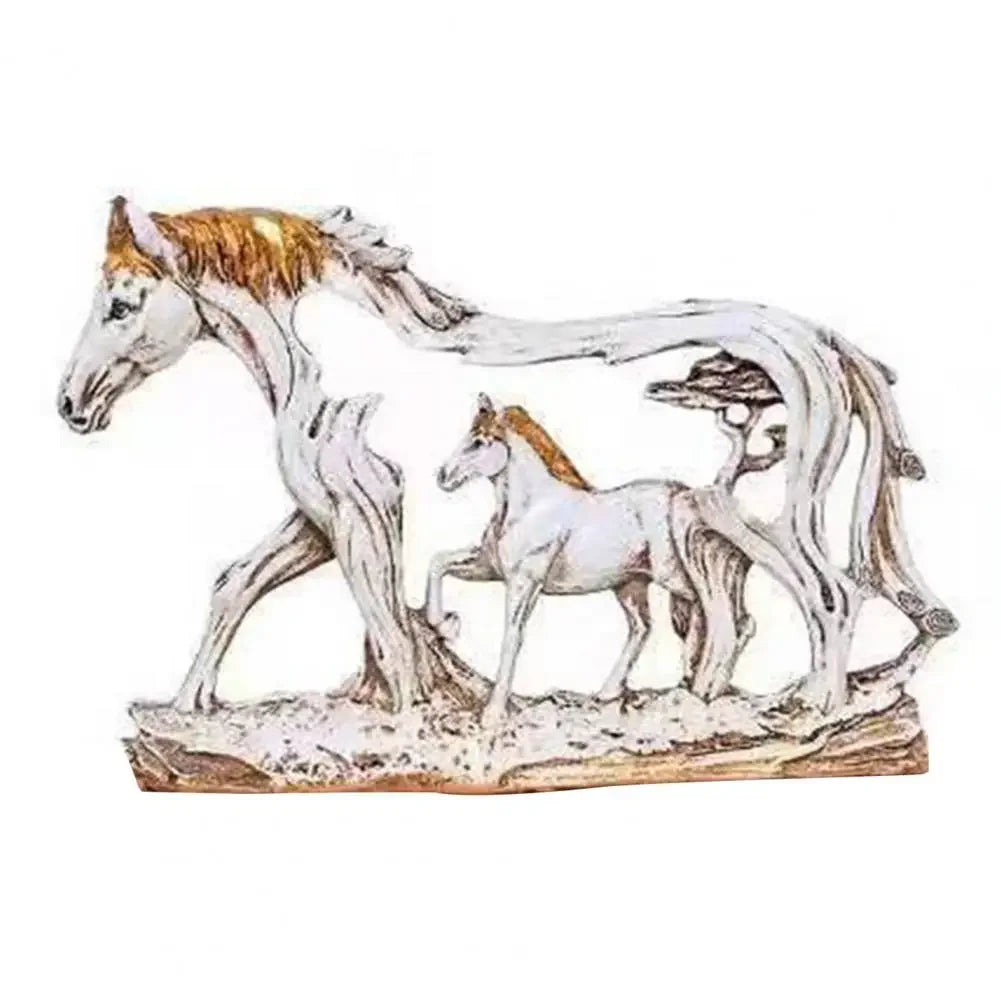 Horse Sculpture Resin Indian Galloping Horse Statue Home Decoration Desktop Decoration Animal Figurines