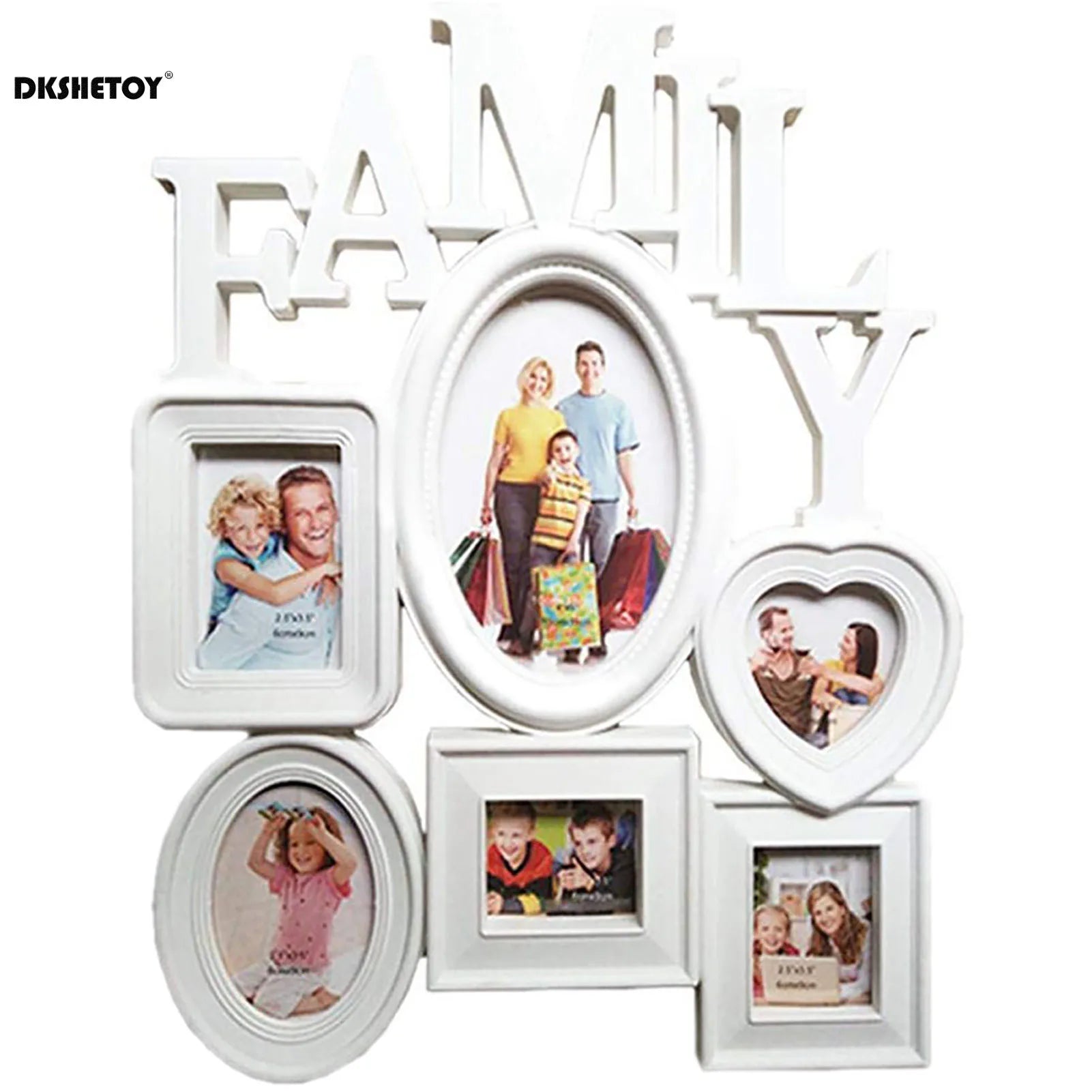 6 Pictures Family Photo Frames Wall Decor Wall Mount Photo Frame