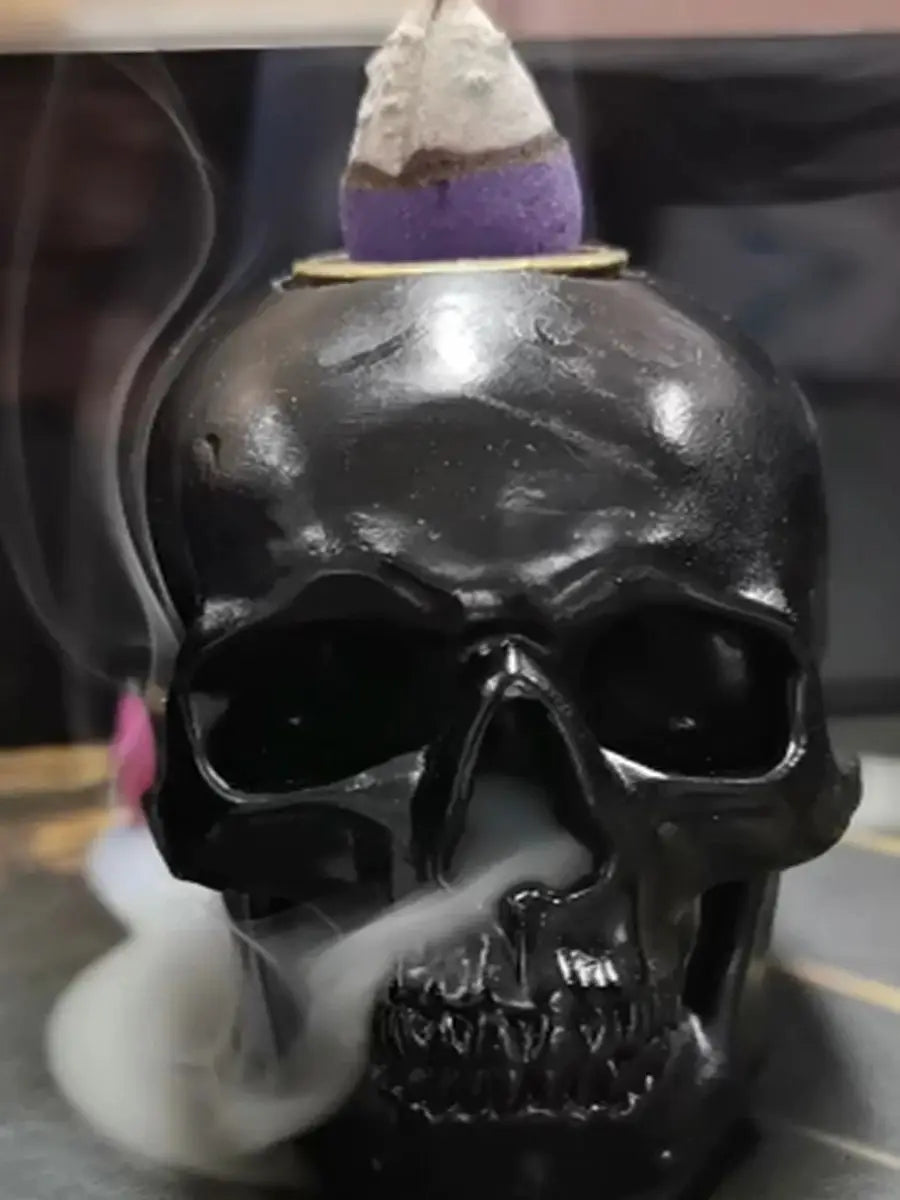 1 black skull incense burner bracket, reflux incense burner