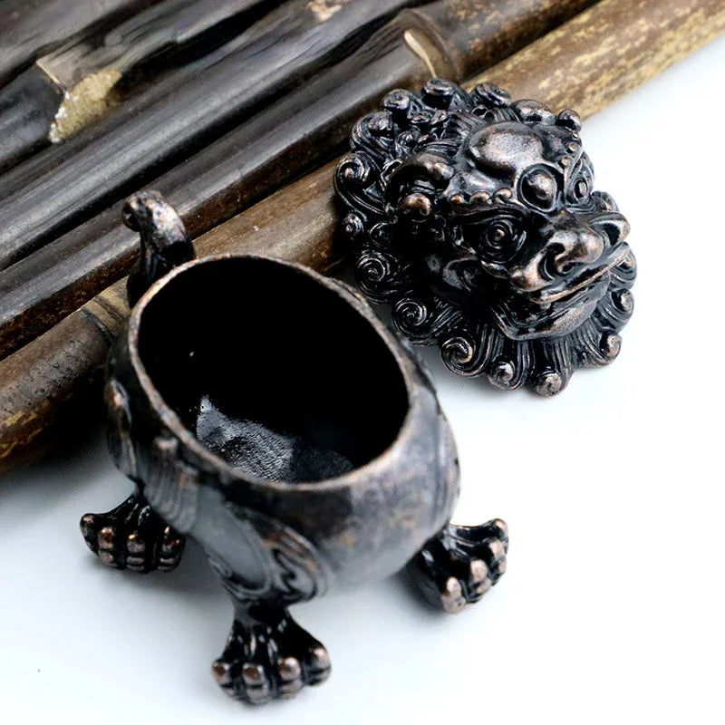 Buddhist Utensils Incense Burner Lotus Incense Censer Archaic Copper Alloy Sandalwood House Furnishings Home Office Decoration