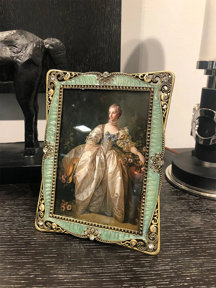 Bronze Green Metal Photo Frame, Creative Pictures Frame,