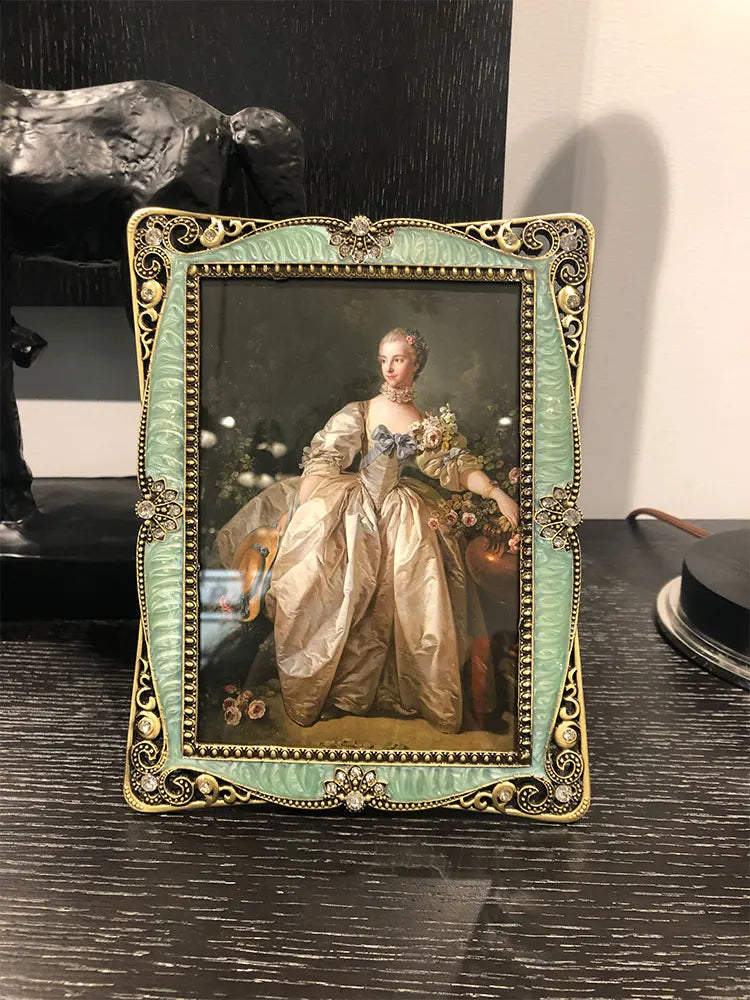 Bronze Green Metal Photo Frame, Creative Pictures Frame,