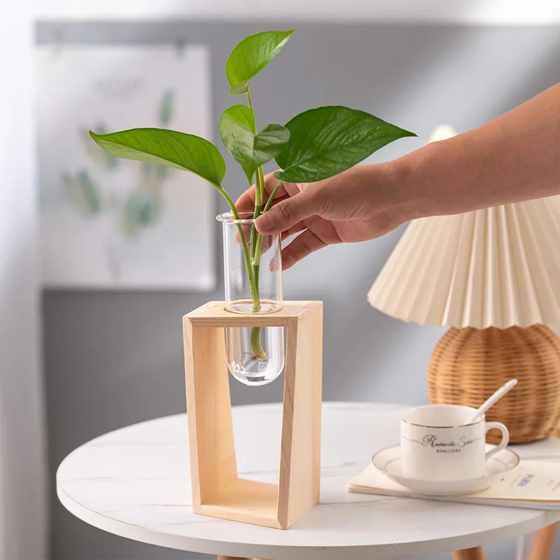 New wooden vase, hydroponic flower arrangement decoration ornament,