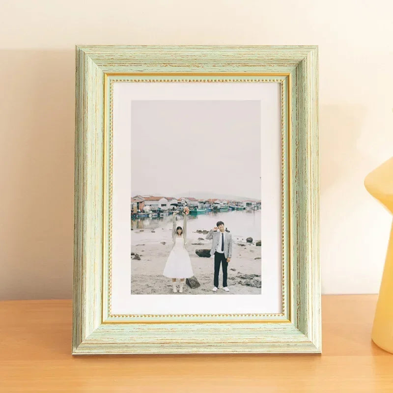 Wooden Photo Frame Stand for Kids, Picture Wall Hanging, Living Room Decor