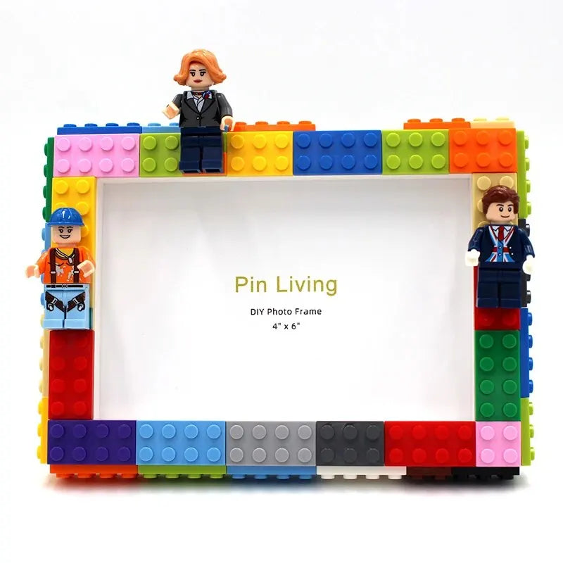 DIY Clourful Building Blocks Photo Frame For Home Decoration