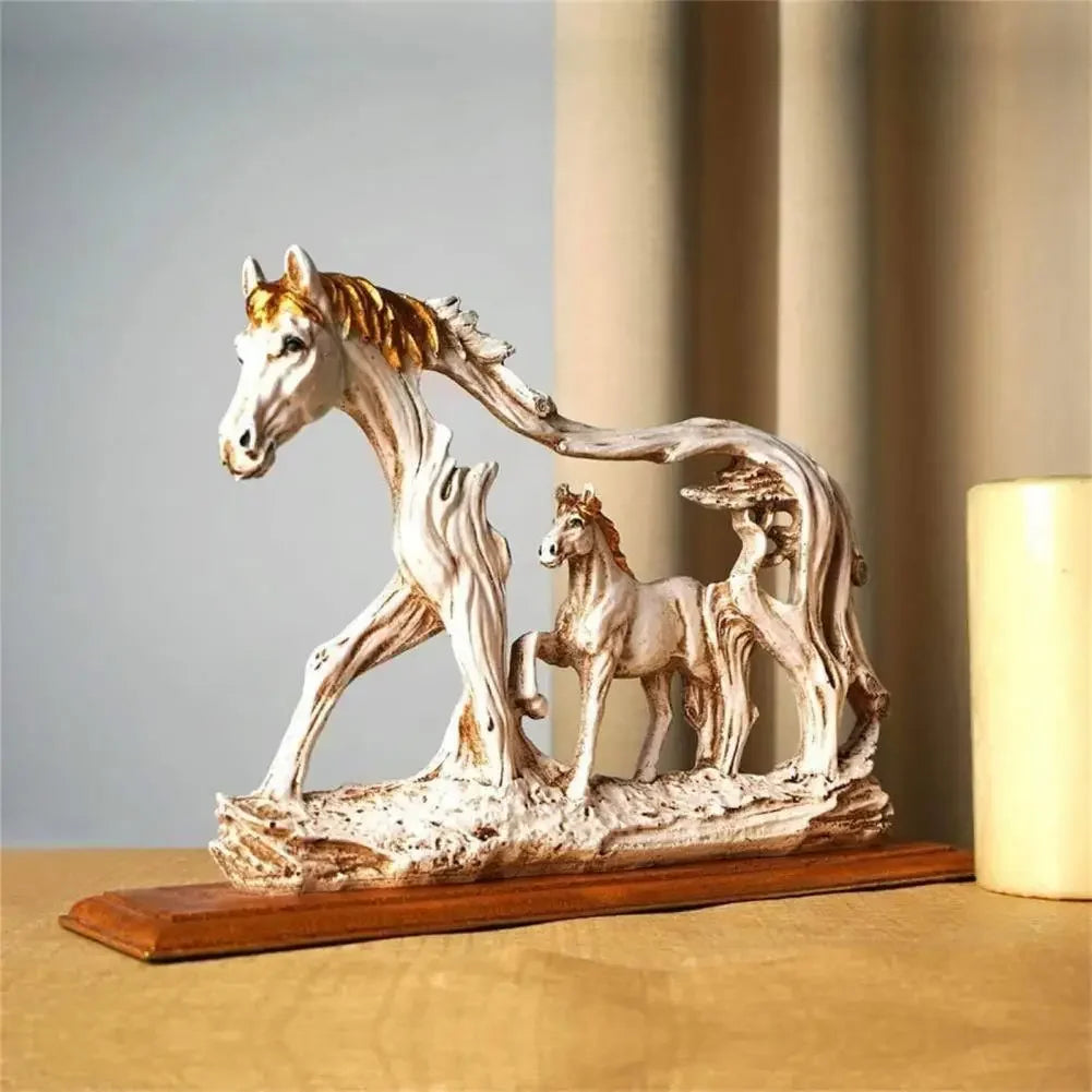 Horse Sculpture Resin Indian Galloping Horse Statue Home Decoration Desktop Decoration Animal Figurines