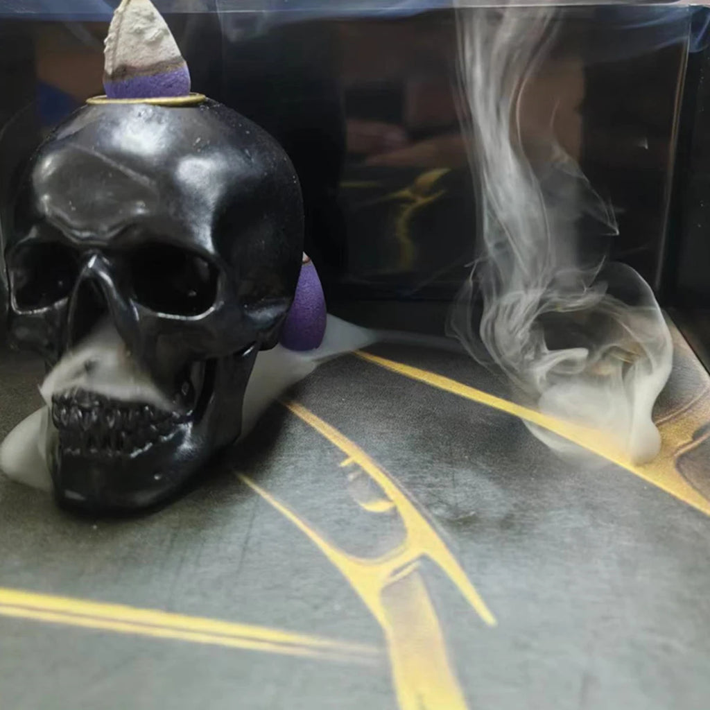 1 black skull incense burner bracket, reflux incense burner