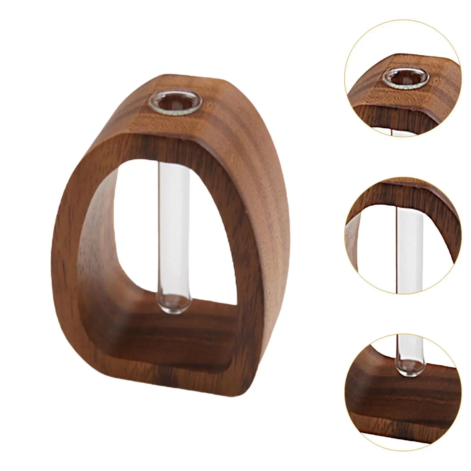 Wooden Glass Flower Vase Hydroponic Flower Hydroponics Water