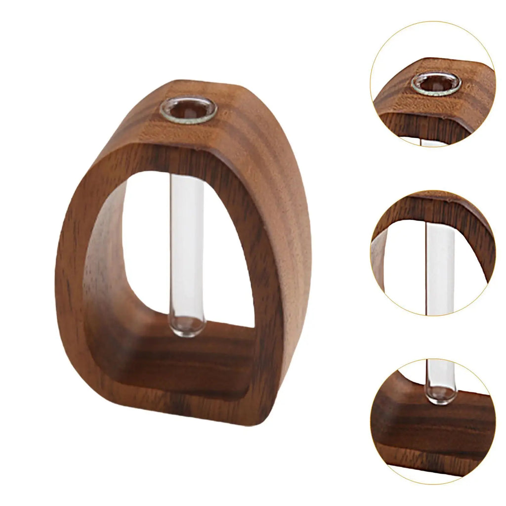 Wooden Glass Flower Vase Hydroponic Flower Hydroponics Water