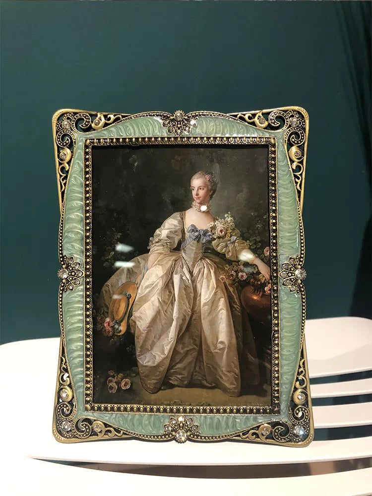 Bronze Green Metal Photo Frame, Creative Pictures Frame,
