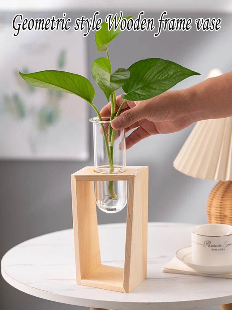 New wooden vase, hydroponic flower arrangement decoration ornament,