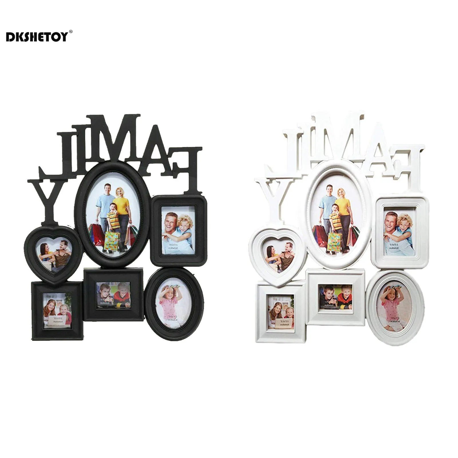 6 Pictures Family Photo Frames Wall Decor Wall Mount Photo Frame