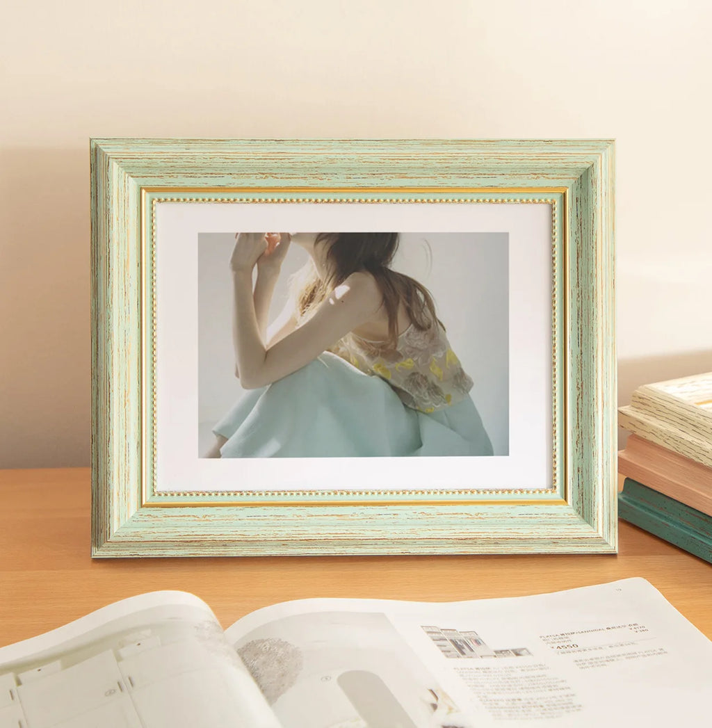Wooden Photo Frame Stand for Kids, Picture Wall Hanging, Living Room Decor