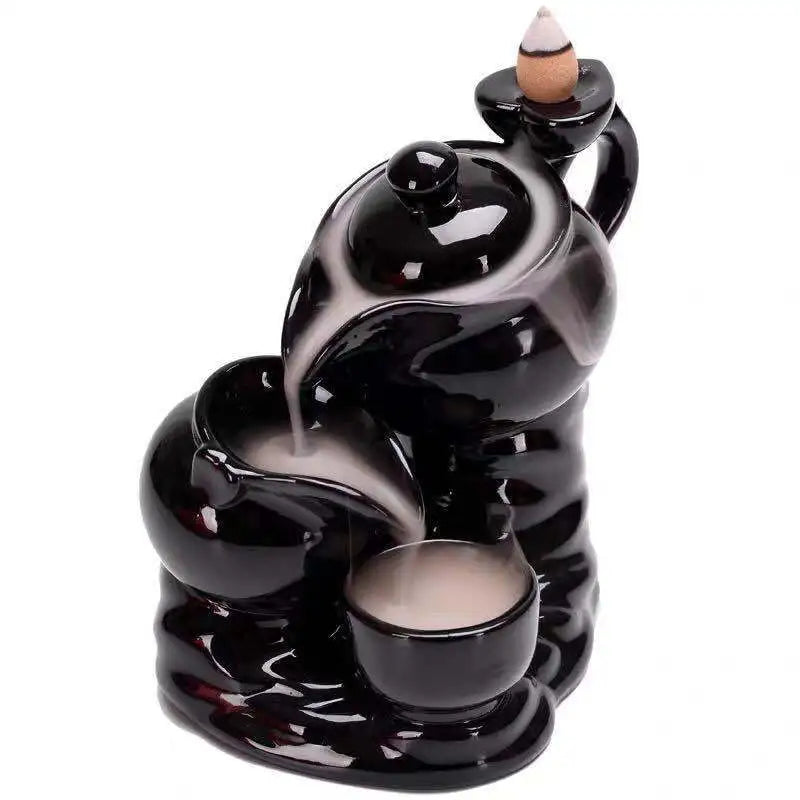 burner ceramic crafts aromatherapy burner bergamot tower incense burner Reflux incense burner alpine flowing water ornaments.