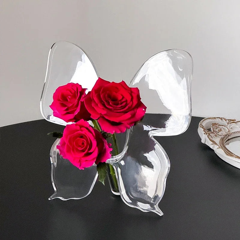 Creative Butterfly Vase Flowers Pot Desk Decoration Flower Arrangement