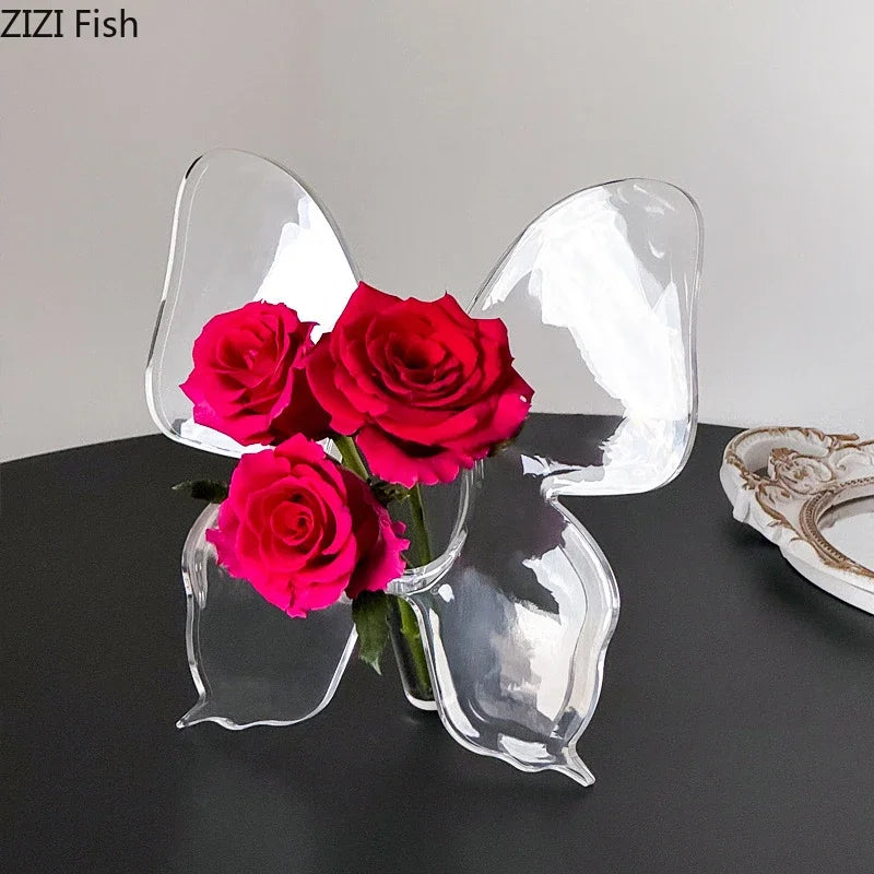 Creative Butterfly Vase Flowers Pot Desk Decoration Flower Arrangement