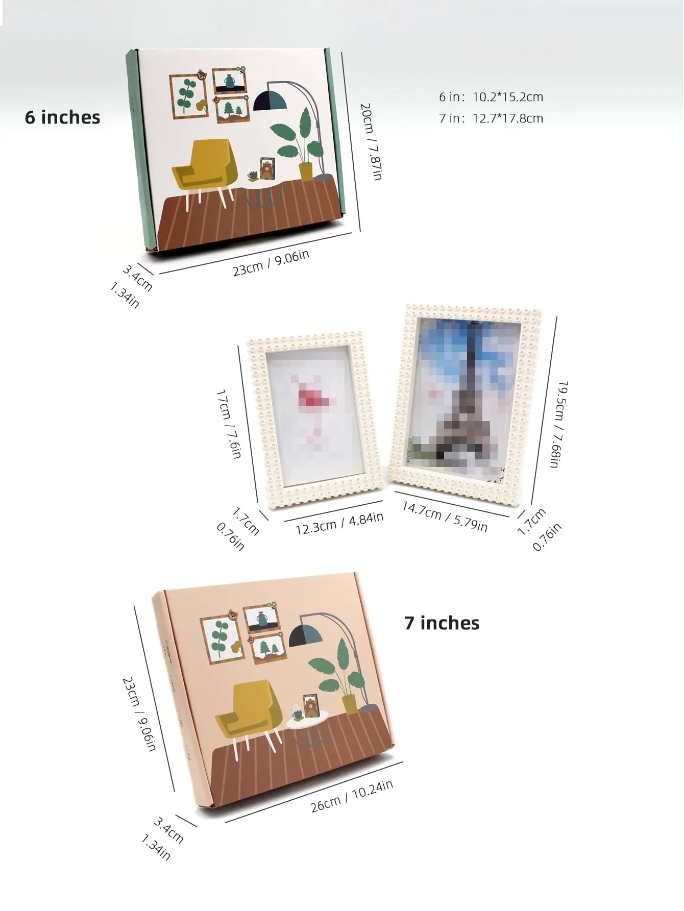 DIY Clourful Building Blocks Photo Frame For Home Decoration