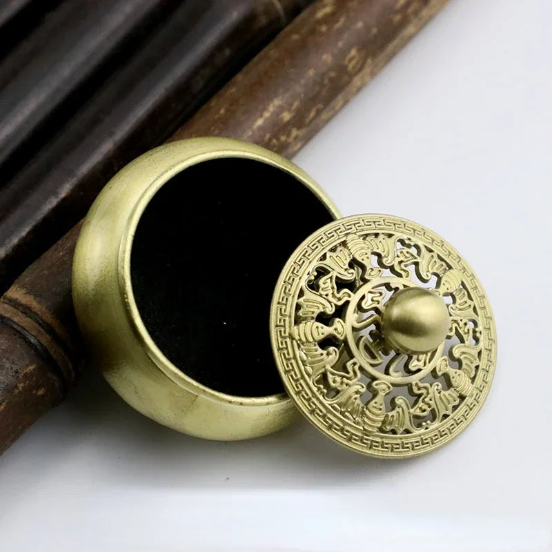 Buddhist Utensils Incense Burner Lotus Incense Censer Archaic Copper Alloy Sandalwood House Furnishings Home Office Decoration