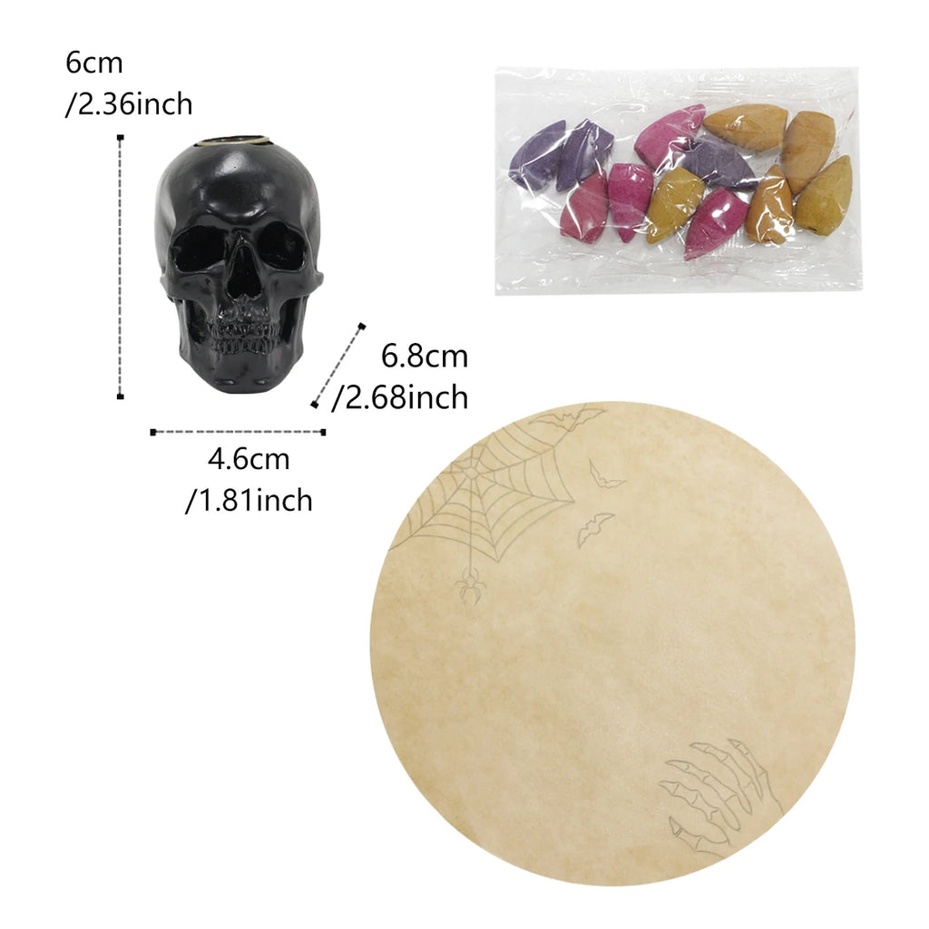 1 black skull incense burner bracket, reflux incense burner