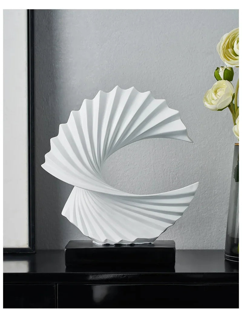 Modern Decor Abstract Sculpture Resin Sculptur Art Golden Statue