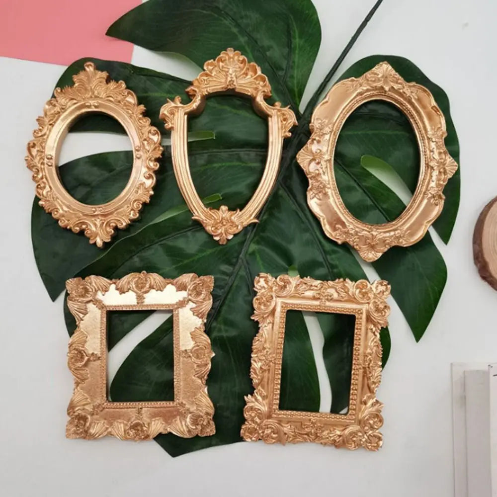 Wall Decoration Vintage Golden Retro Photo Frame