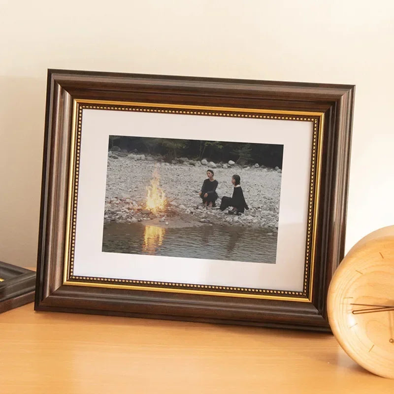 Wooden Photo Frame Stand for Kids, Picture Wall Hanging, Living Room Decor