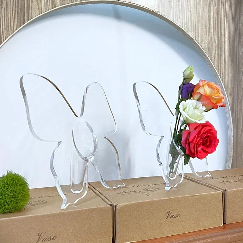 Creative Butterfly Vase Flowers Pot Desk Decoration Flower Arrangement