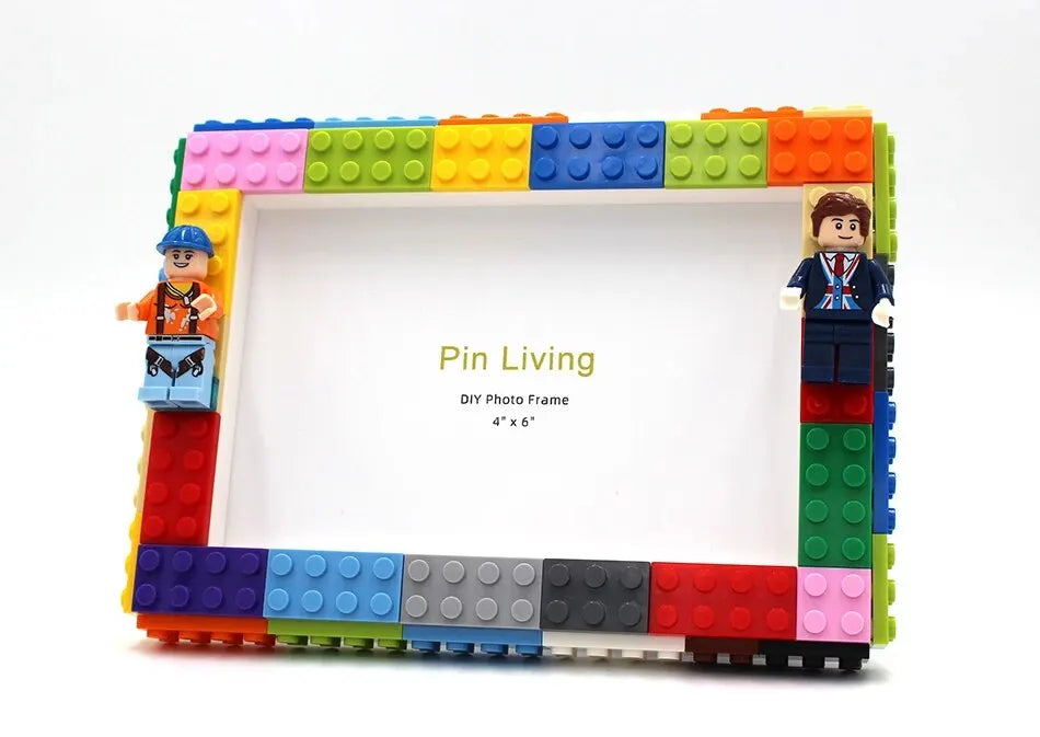 DIY Clourful Building Blocks Photo Frame For Home Decoration