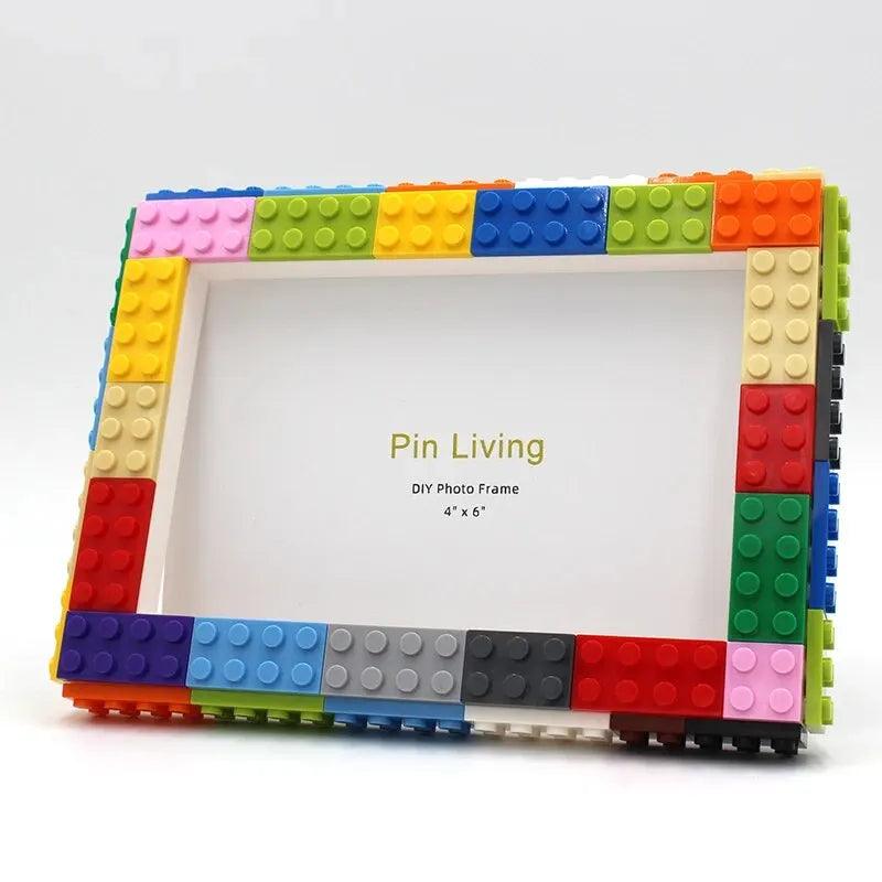 DIY Clourful Building Blocks Photo Frame For Home Decoration