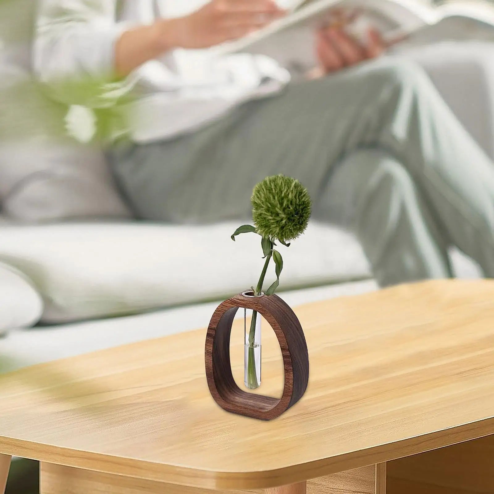 Wooden Glass Flower Vase Hydroponic Flower Hydroponics Water