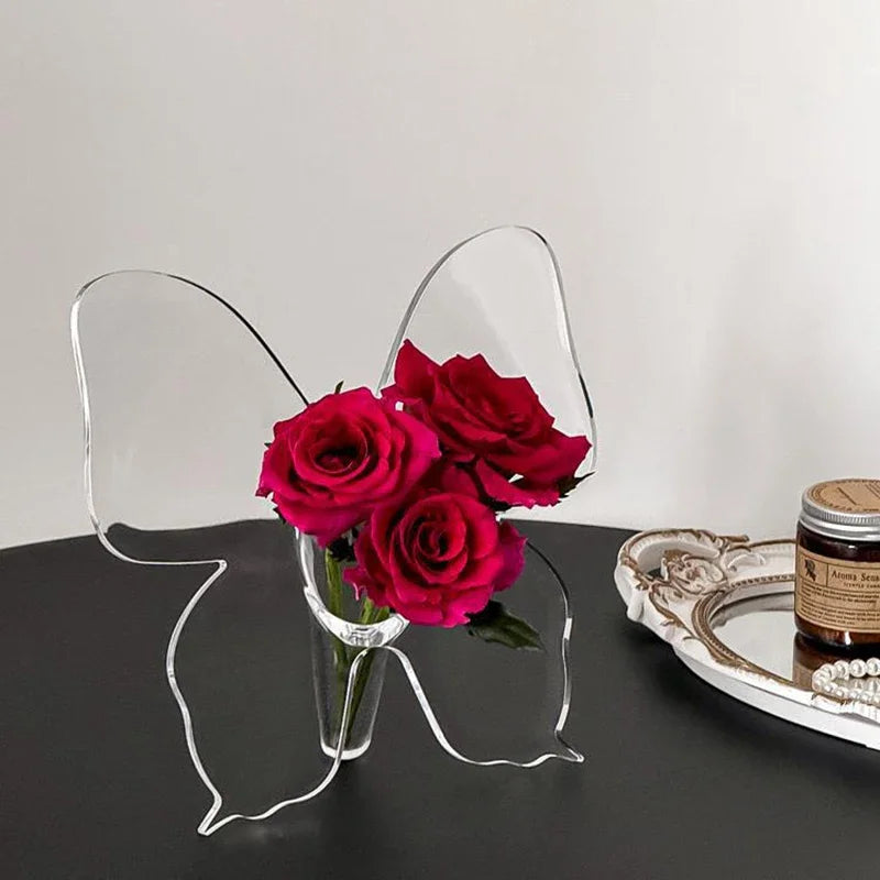 Creative Butterfly Vase Flowers Pot Desk Decoration Flower Arrangement