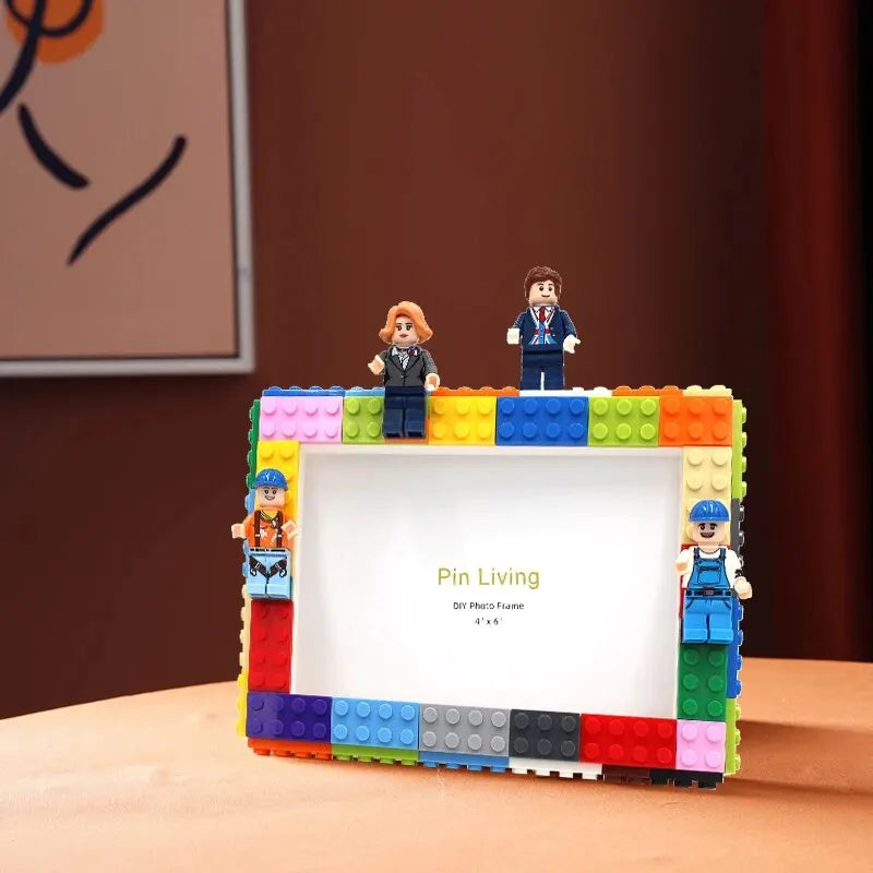 DIY Clourful Building Blocks Photo Frame For Home Decoration