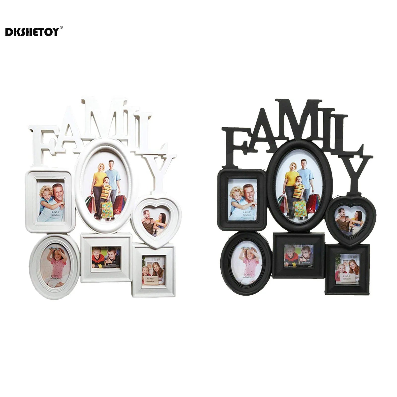 6 Pictures Family Photo Frames Wall Decor Wall Mount Photo Frame