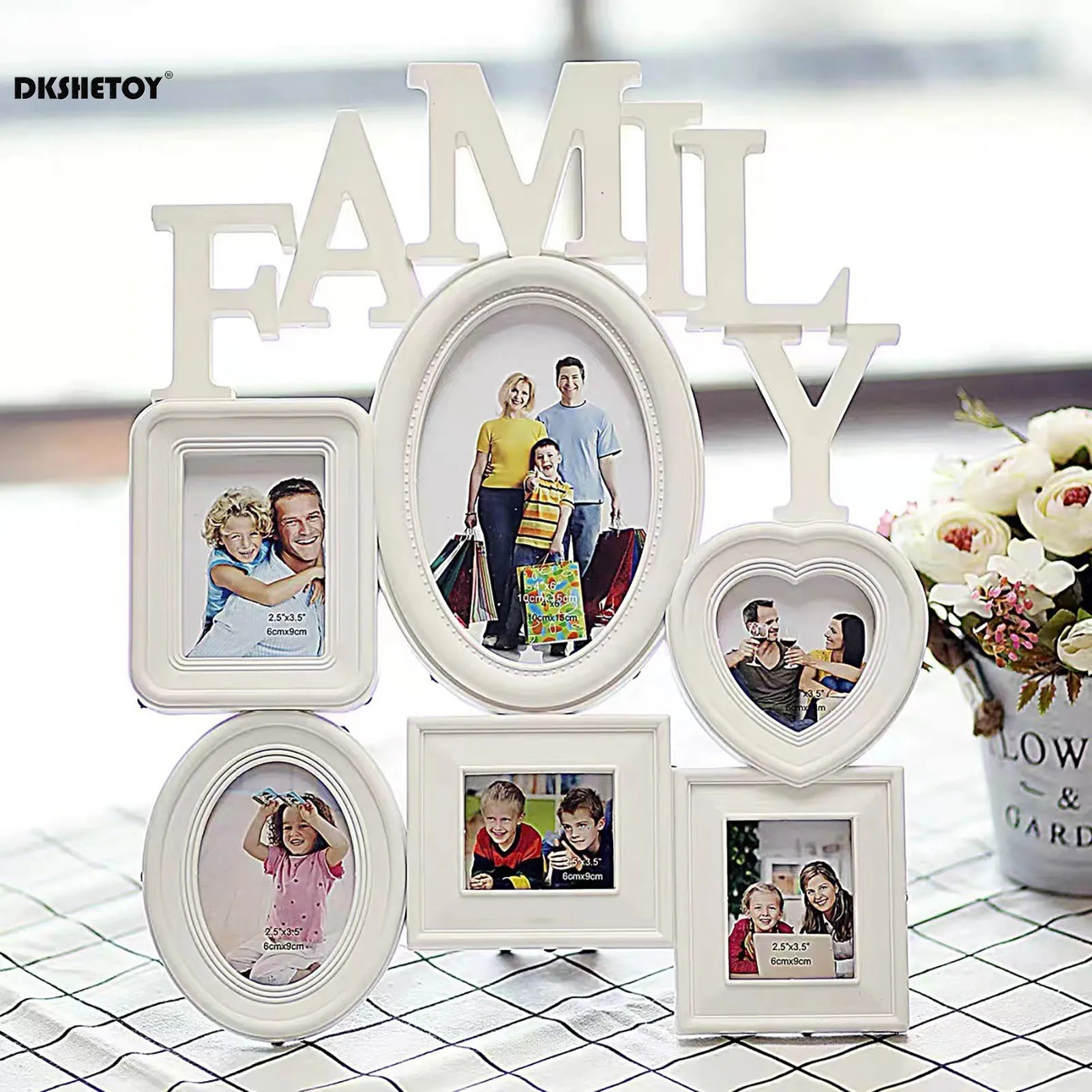 6 Pictures Family Photo Frames Wall Decor Wall Mount Photo Frame