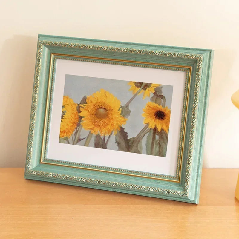 Wooden Photo Frame Stand for Kids, Picture Wall Hanging, Living Room Decor