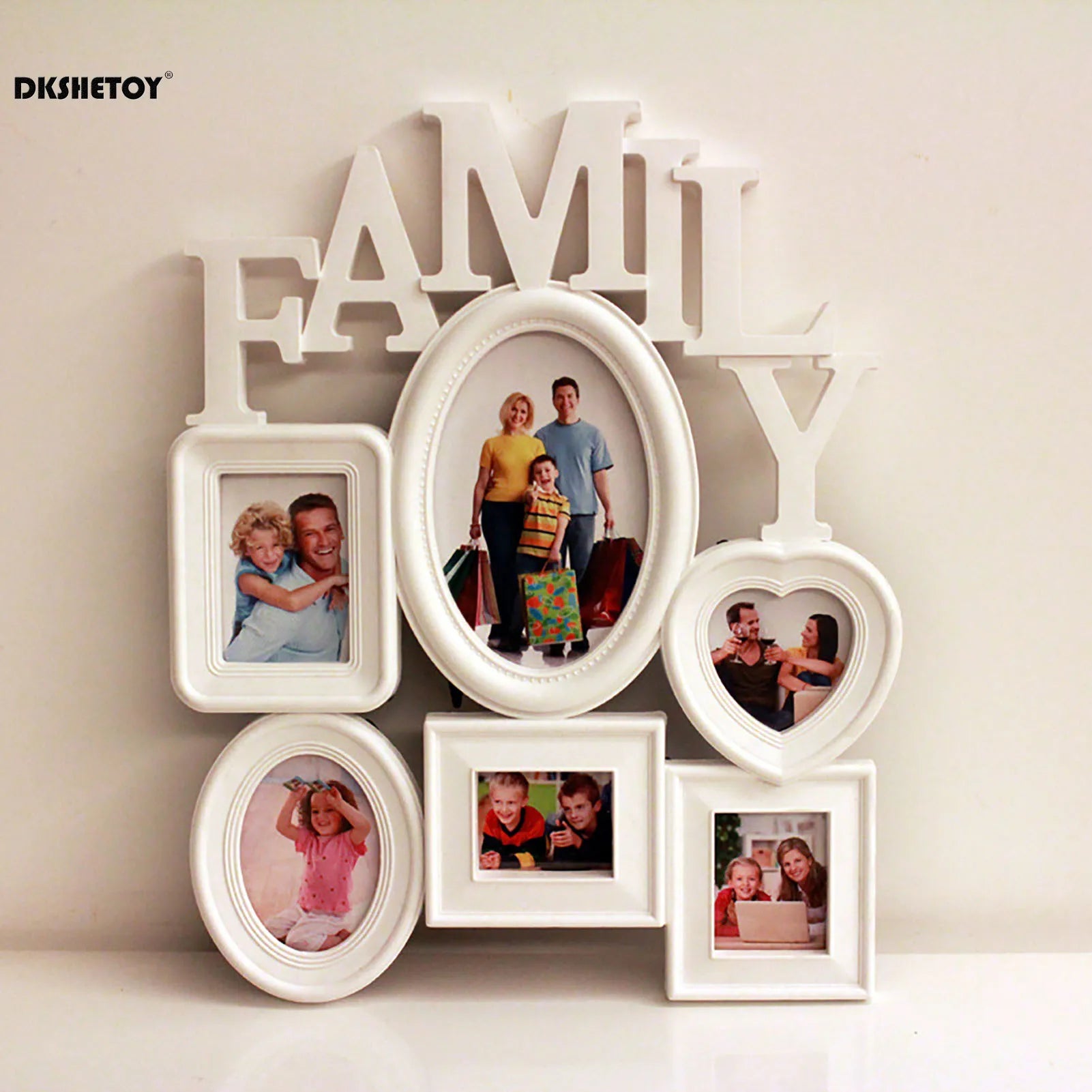 6 Pictures Family Photo Frames Wall Decor Wall Mount Photo Frame